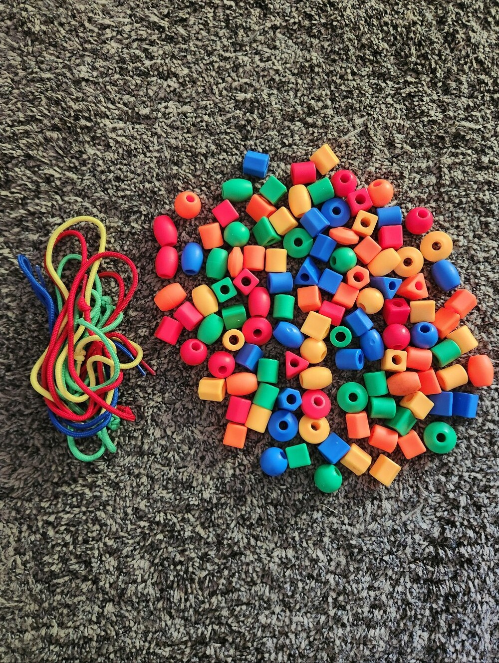 Jumbo Lacing Beads & String